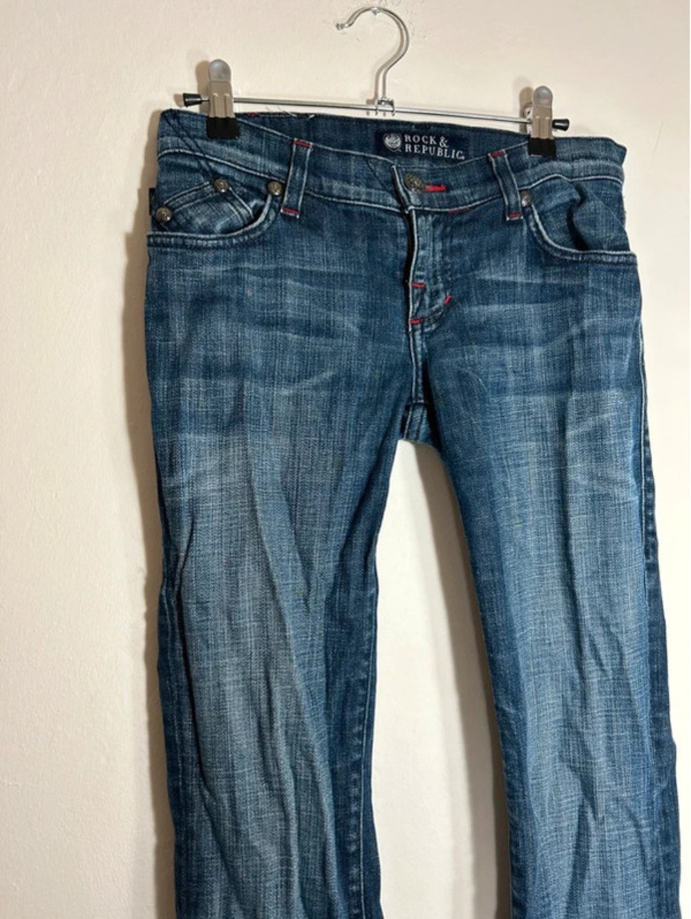 Y2K Low Waist Flared Dark Wash Denim Jeans